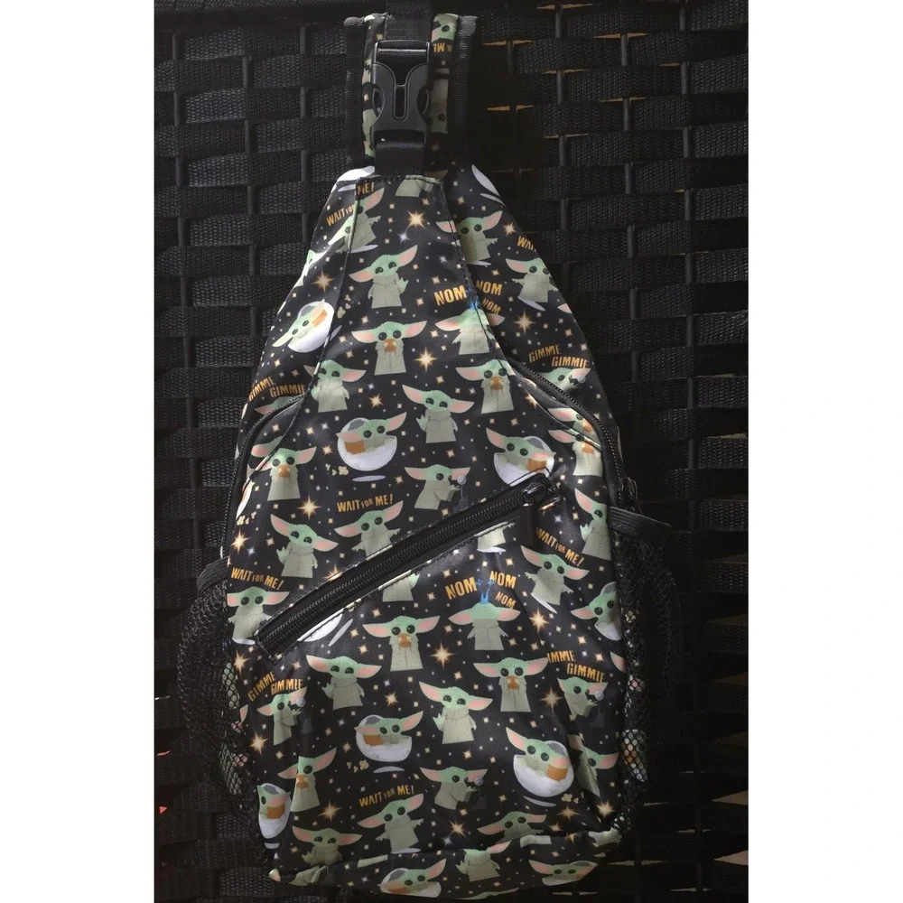 Grogu Baby Yoda Crossbody Sling Backpack Star Wars The Mandalorian Unique Custom